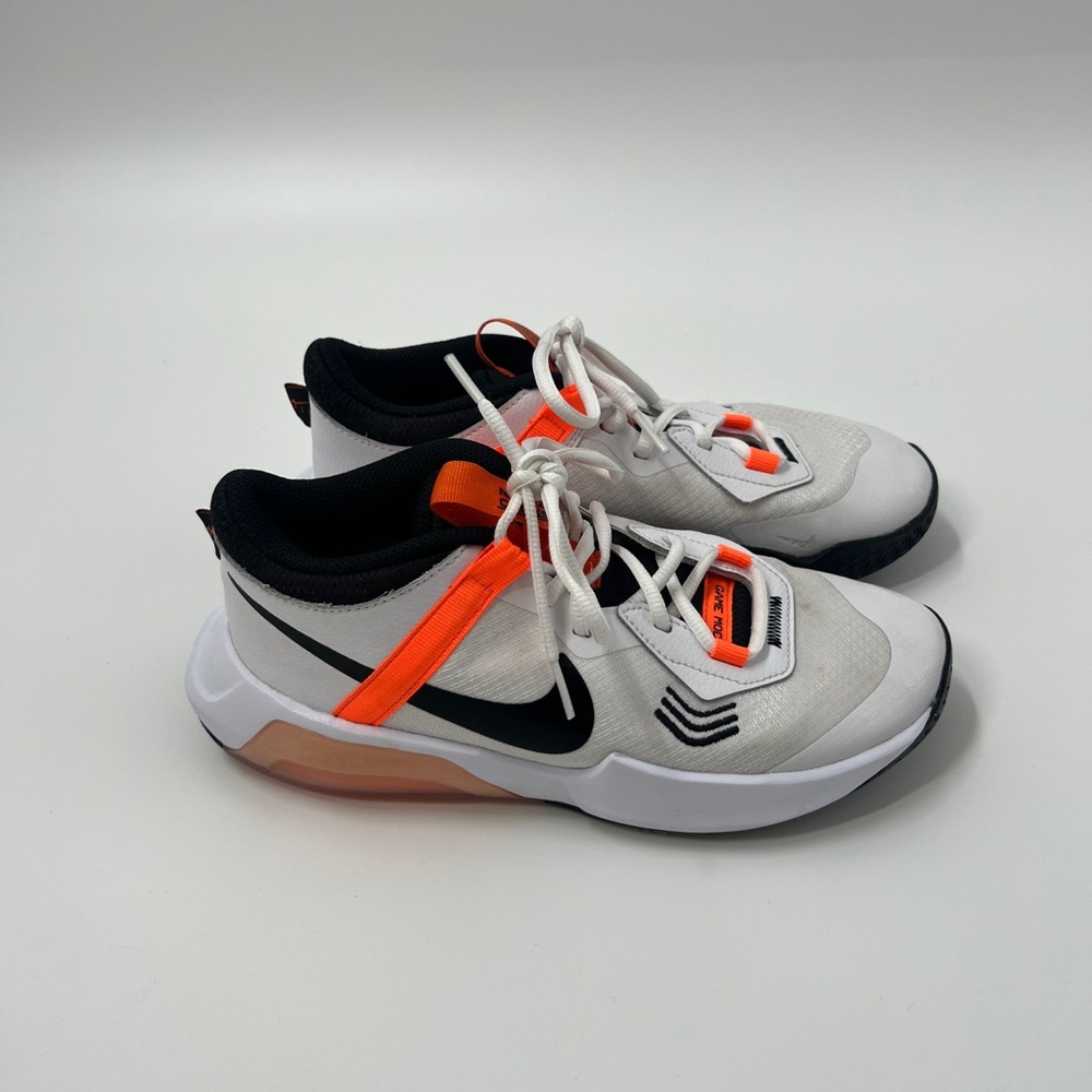 Nike Air Zoom Crossover GS Basketball Shoes White Orange Youth Size 6.5